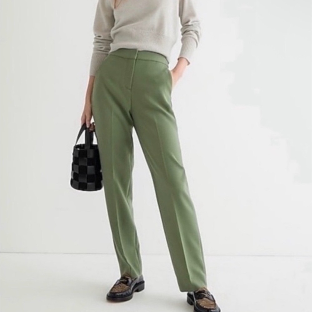 J.crew Kate‎ straight-leg pant in four-season stretch sage green 10